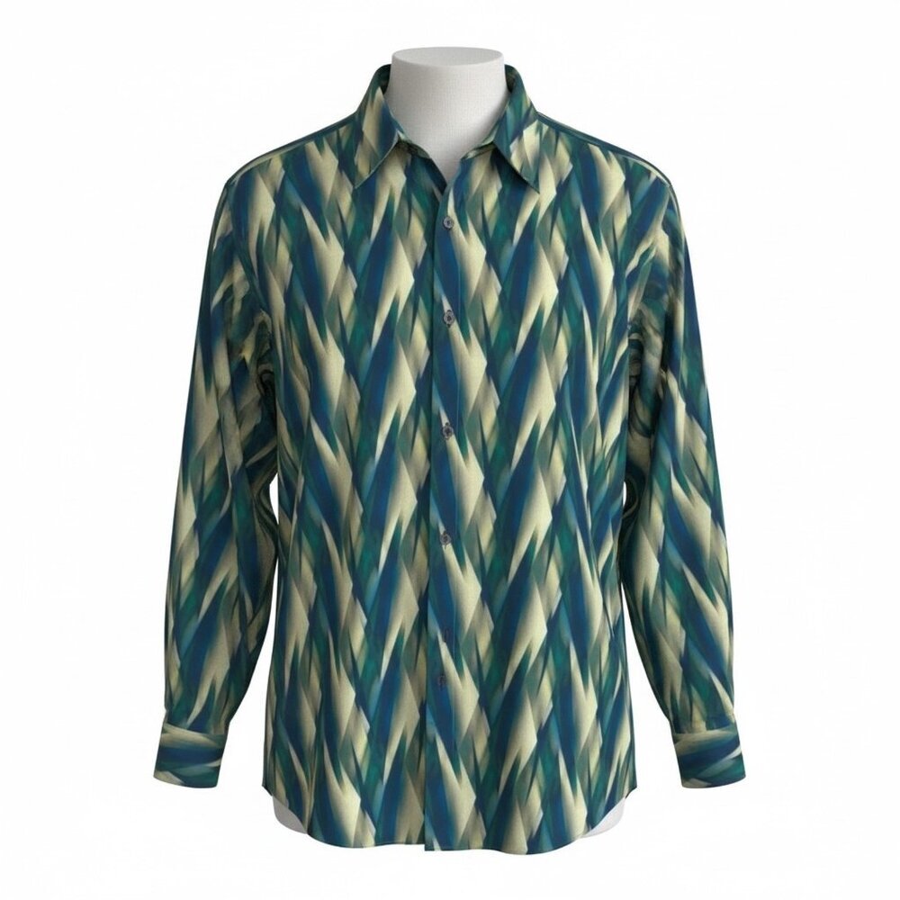 Jhane Barnes Platinum Collection NEW 90s Men's Shirt Atomic Size M $235
